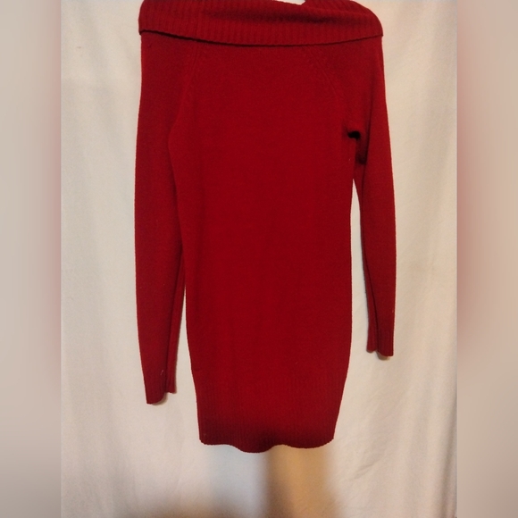 *2/$10*IN studio retro deep red sweater dress with sequins sz M - Picture 2 of 5